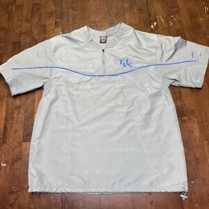 VTG University of Kentucky L Nike Team Football Cover Up Coach Windbreaker BBN‎